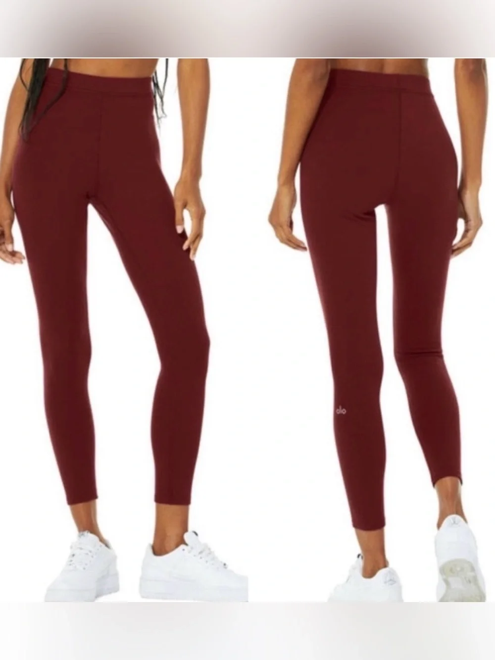 Alo Yoga Ribbed set in Cranberry